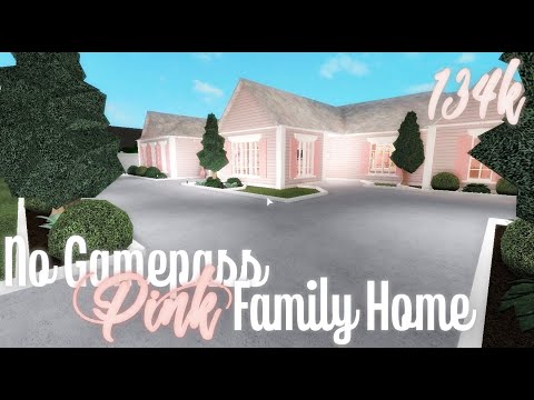 Roblox Bloxburg 134k No Gamepass Pink Family Home Tour Speedbuild Screenies Youtube - roblox bloxburg family home no gamepass