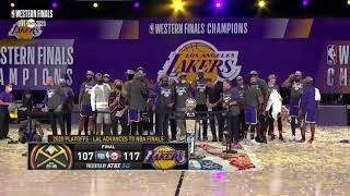 Lakers Receive Trophy For 2020 Playoffs Anthony Davis And LeBron James Speak