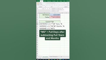 How To Calculate Age in Excel #excel #exceltips