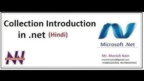 .Net tutorial in Hindi | Collections in C# | Hindi | Manish Nain