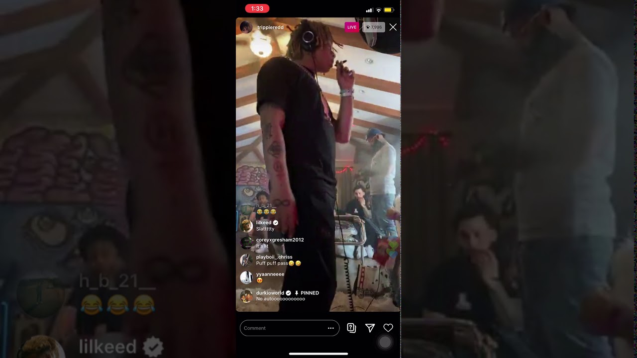 Trippie Redd recording ‘So Stressed’ in the studio (Pegasus Album)