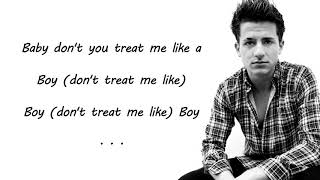 Charlie Puth   Boy Lyrics  song