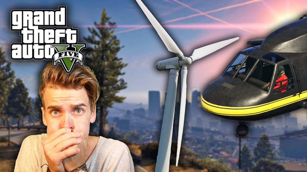 HELICOPTER VS WIND TURBINE w/ OLI WHITE | GTA V
