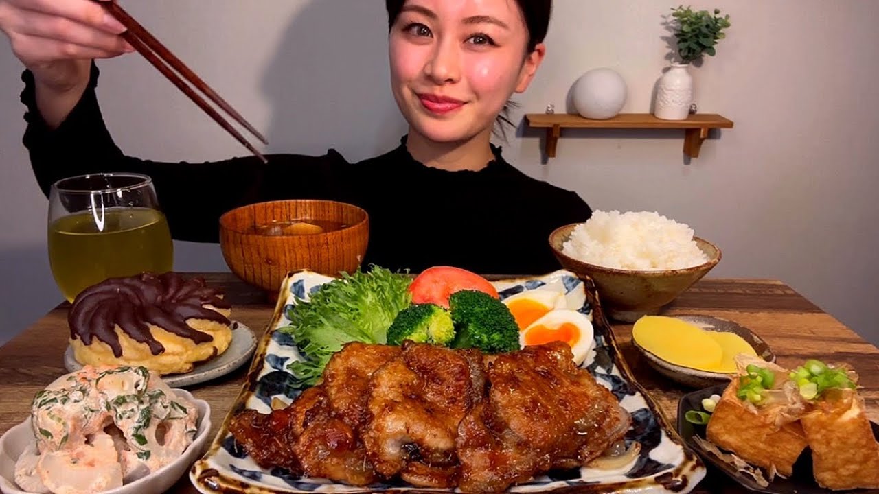 【ASMR】生姜焼き定食[EatingSounds モッパン 咀嚼音 먹방]