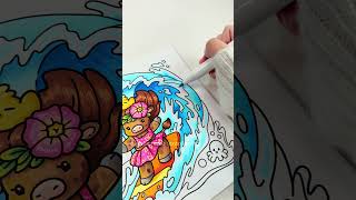 Surfing Cozy Hawaii Coloring Book by Jade Summer