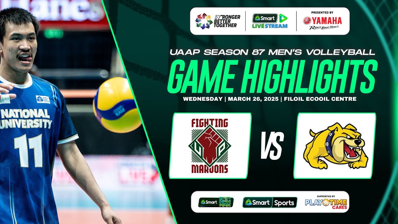 UAAP Season 87 Men's Volleyball Game Highlights - UP vs NU - YouTube