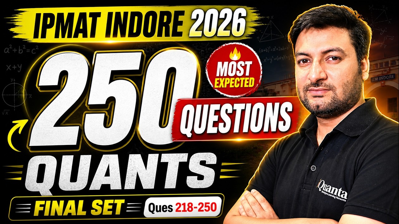 IPMAT Indore Quant Practice Questions | Most Expected Questions for ...