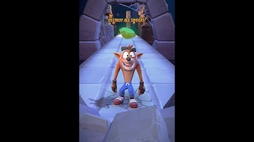 [Crash Bandicoot On the Run] Temple Ruins Green Gem Run Challenge Walkthrough - Destroy All Spiders