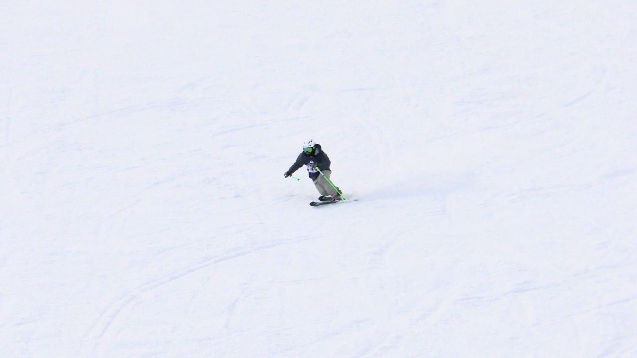 I participated in my first telemark skiing competition and