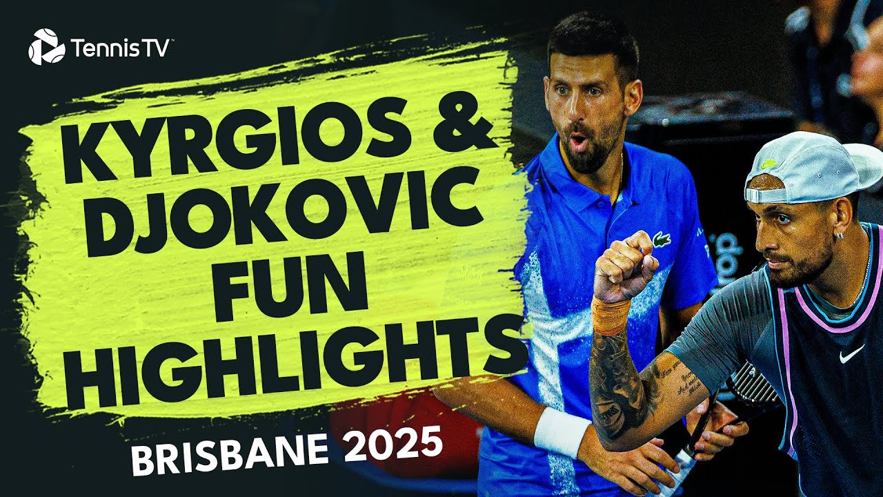 Nick Kyrgios & Novak Djokovic Play Doubles TOGETHER | Brisbane 2025 ...