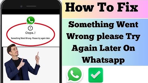 How To Fix Something Went Wrong Please Try Again Later On Whatsapp Account 2024 [ New Update ]