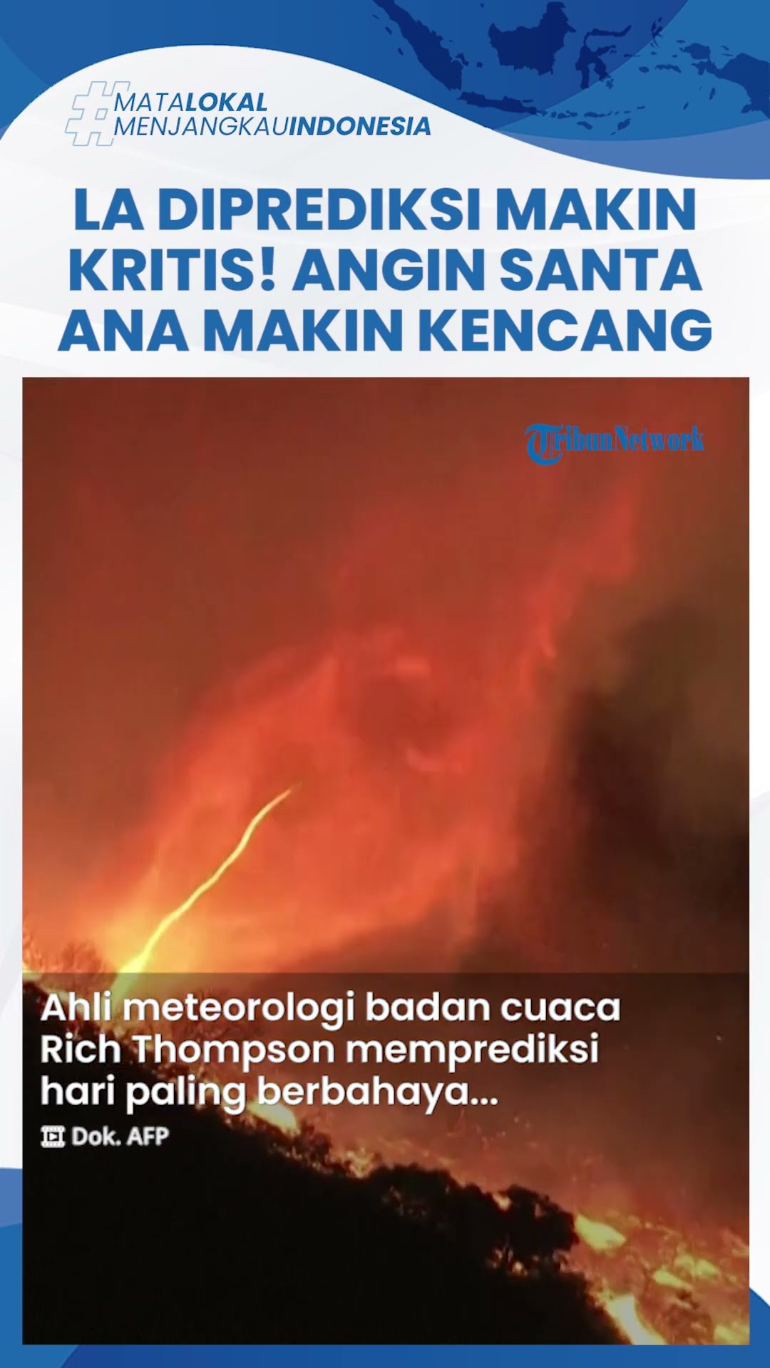 Los Angeles Diprediksi Bakal Hadapi 'Badai Api', Angin Santa Ana Bakal Kembali Bertiup Kencang
