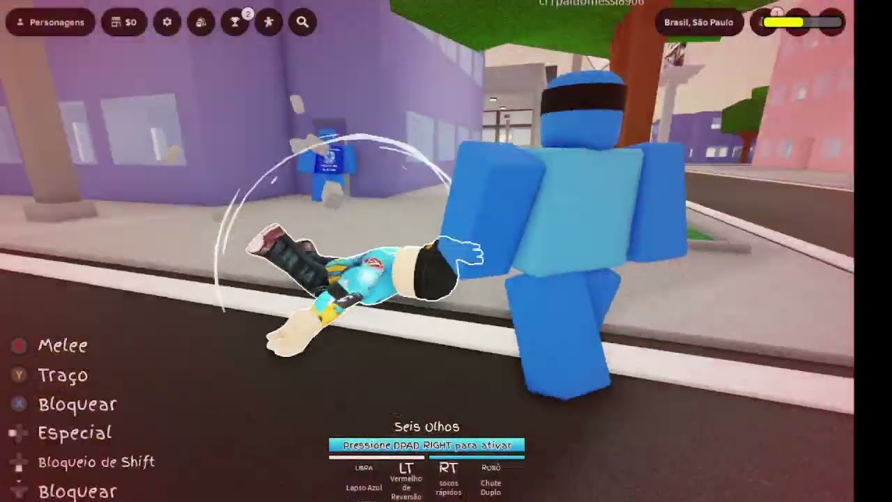 Tentei bater nos pro-players ROBLOX JJS - Jujutsu Shenanigans