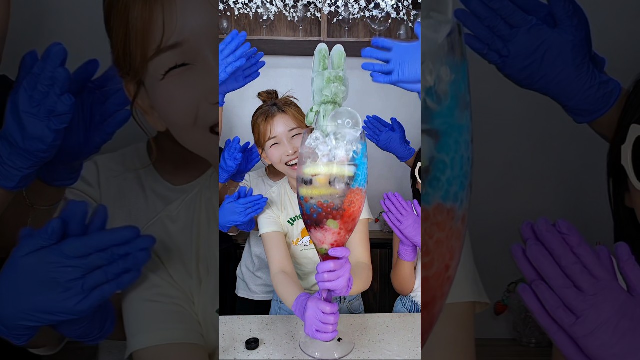 보름달 품은 대왕 아이스젤리 토끼에이드 🐰  #청담언니 #요리하는메이크업아티스트 #달토끼