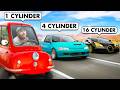 Driving EVERY Cylinder Car (1 to 16)