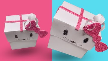 How to make Hello kitty Paper Gift Box /DIY Gift box for explosion box