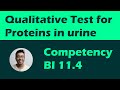 Test for proteins in urine  questions and answers for practical examination