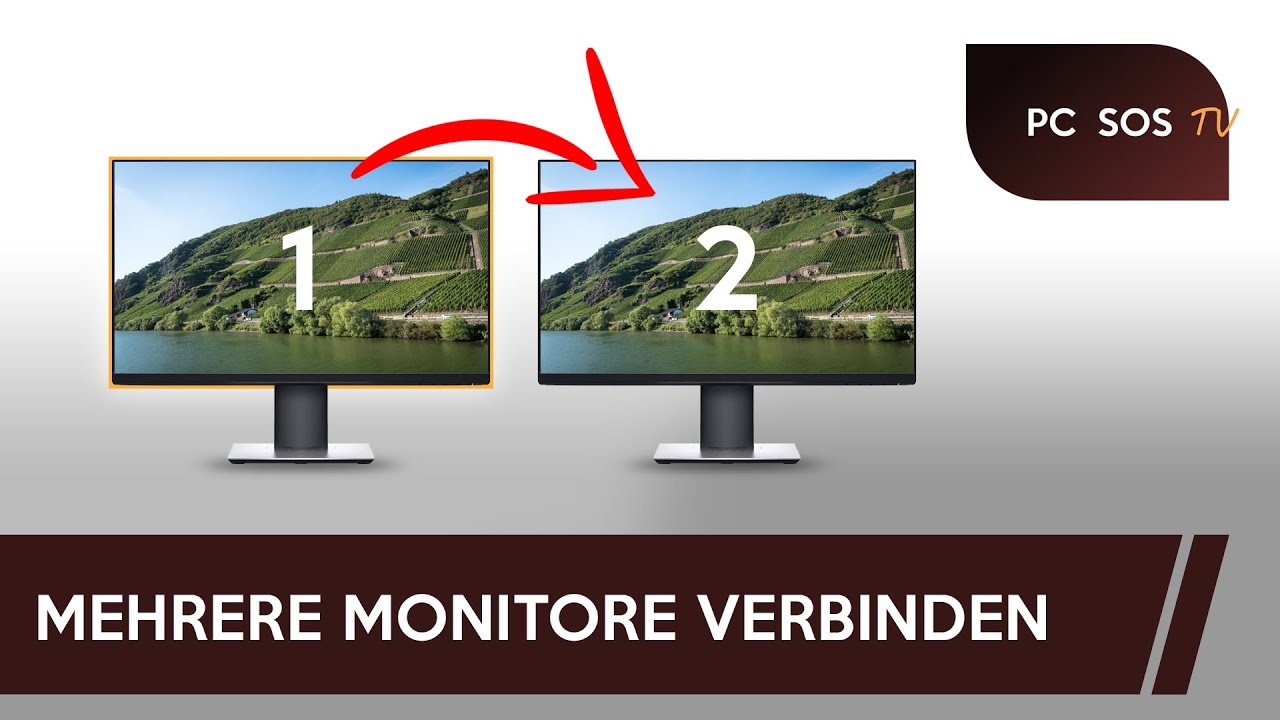 Mehrere Monitore verbinden und einrichten - PC SOS TV - YouTube