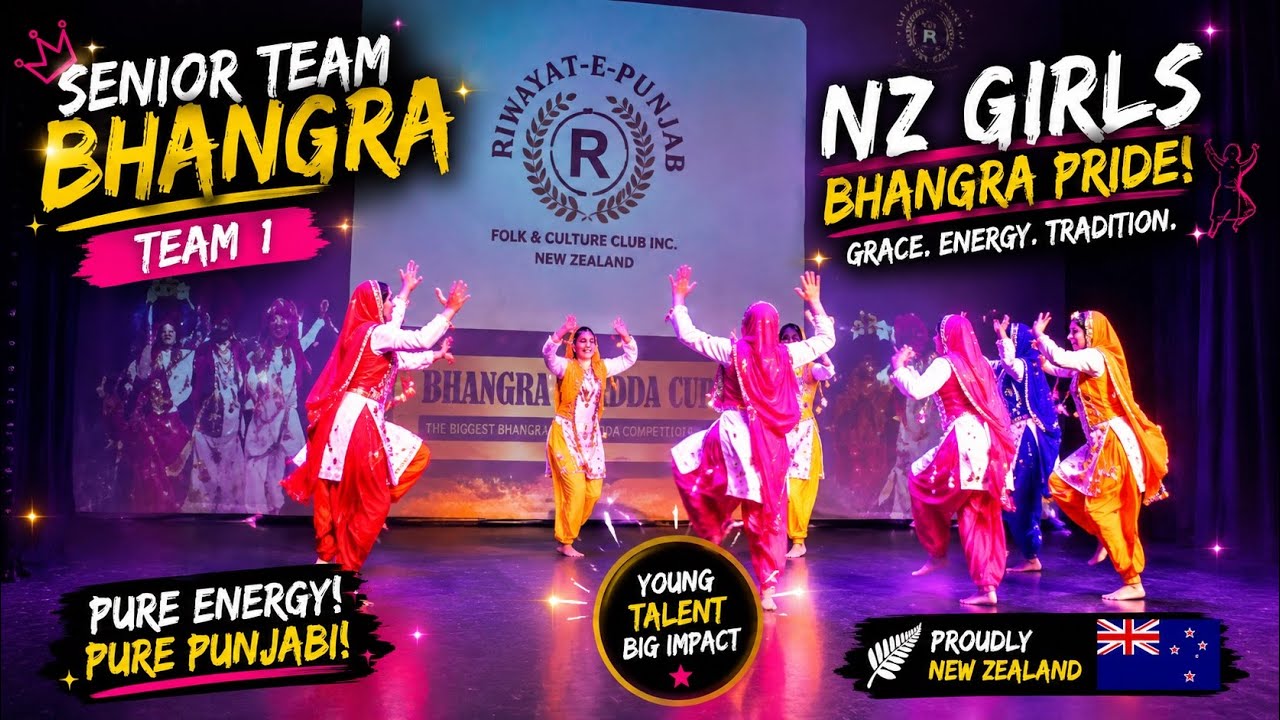 Senior team Bhangra 1 girls     Bhangra Competition Highlights | NZ Born Punjabi Girls 🌟