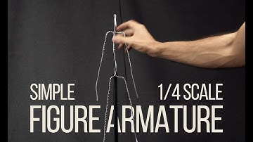 Simple armature instructions for sculpting the human figure. 1/4 Scale
