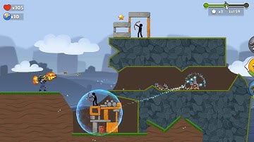 Boom Stick : Bazooka Puzzles SEASON 2 | Level 59 | New (Android/iOS) Gameplay Walkthrough [HD]