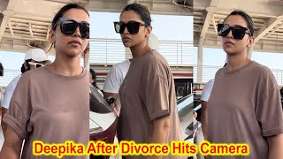 Pregnant Deepika Padukone Hits Camera after Divorce News, Hides Baby Bump with Ranveer Singh