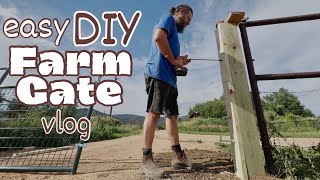 Complete install of a farm gate on our rural New Mexico homestead