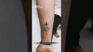 Trishul &amp; Sun Tattoo #tattoo #bodyart #suniltattoostudio #trending #trishultattoo