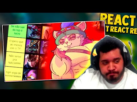REAGINDO A: LISTA 1000% CONFIÁVEL E ND TENDENCIOSA SOBRE O TOP DO LEAGUE OF LEGENDS - BAIXAQUALIDADE