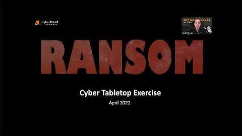 Understanding The Ransomware Threat - SOC Masterclass April 2022