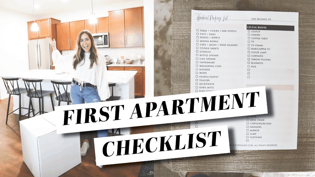 The Ultimate First Apartment Checklist  First apartment checklist,  Apartment checklist, First apartment