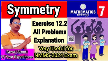 7th Class Maths New Syllabus|| Chapter-12||  Symmetry || Exercise 12.2 || Must watch video