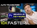 Premiere Pro Speech To Text Auto Transcription SEARCH FOOTAGE FAST
