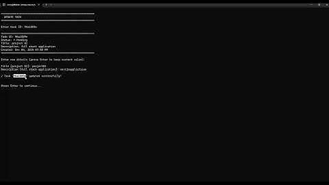 hackathon2 phase 01 python in line memory todo list