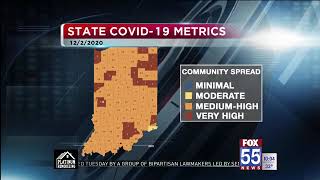 COVID-19 tracking map shows NE Indiana as highest risk area: Allen, DeKalb, Jay, Wabash, Whitley are