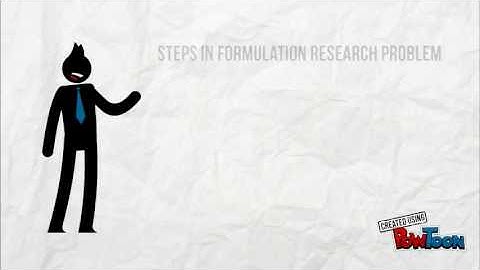 WHAT IS FORMULATING A RESEARCH PROBLEM