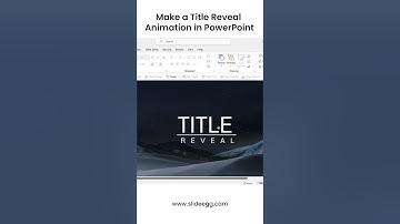 Make a Title Reveal Animation in PowerPoint #slideegg