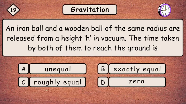 Gravitation Important MCQs | Physics Top 30 Quiz | For All Competitive & Entry Level Exams.