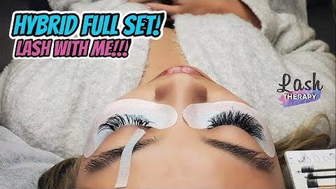 HOW TO STYLE A HYBRID FULL SET *RELAXING LASH EXTENSION TUTORIAL*