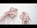 Kwiat wykonany techniką makramy stokrotka tutorial DIY || How to make macrame daisy flower