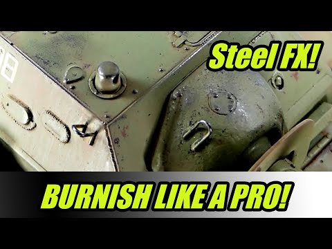 How to create metallic steel effect on tank model VMS weathering tutorial