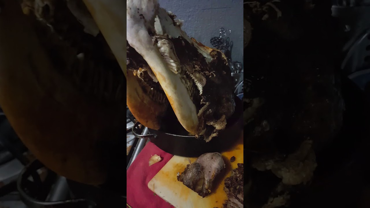 TACOS DE CABEZA. Como cocer una cabeza de Res y hacer su ADOBO!! YouTube