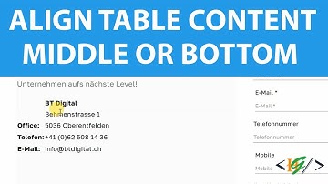 How to Align Table Content Middle or Bottom Position in Website | PHP | WordPress | Html