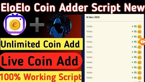 💥EloElo Coin Adder Script ||EloElo Hack Trick New || EloElo Unlimited Coi  Add trick|| perfect trick