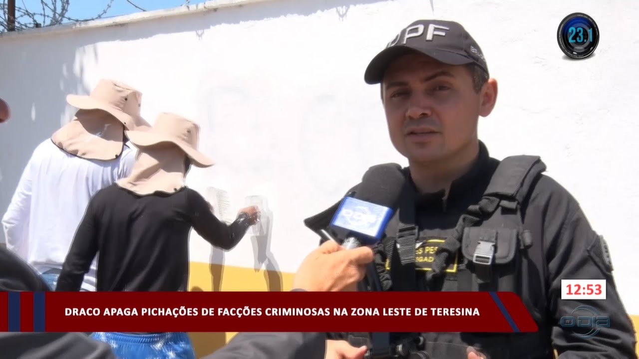 DRACO apaga pichações de facções criminosas na zona leste de Teresina 27 10 2023