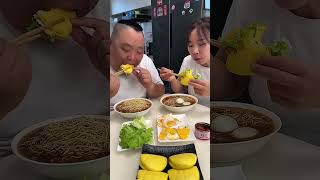 We came hungry and stayed hungry for more 😂🍜 #FoodAddict #FunnyReels #CoupleMukbang