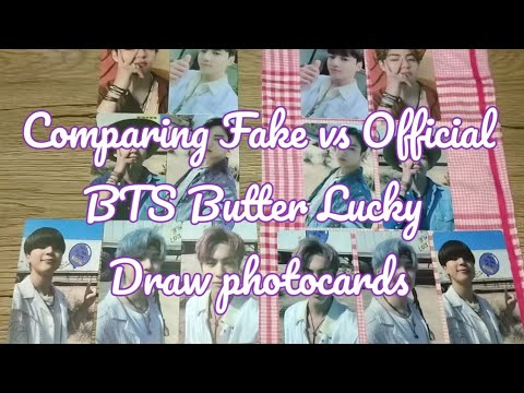 Comparison Guide 18 | Fake Vs. Official Bts Butter Lucky Draw Photocards