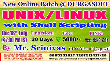 UNIX/LINUX Online Training @ DURGASOFT