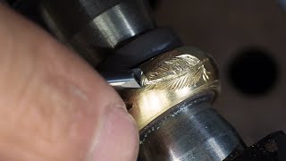 Making and Engraving This FEATHER Gold Ring By Hand