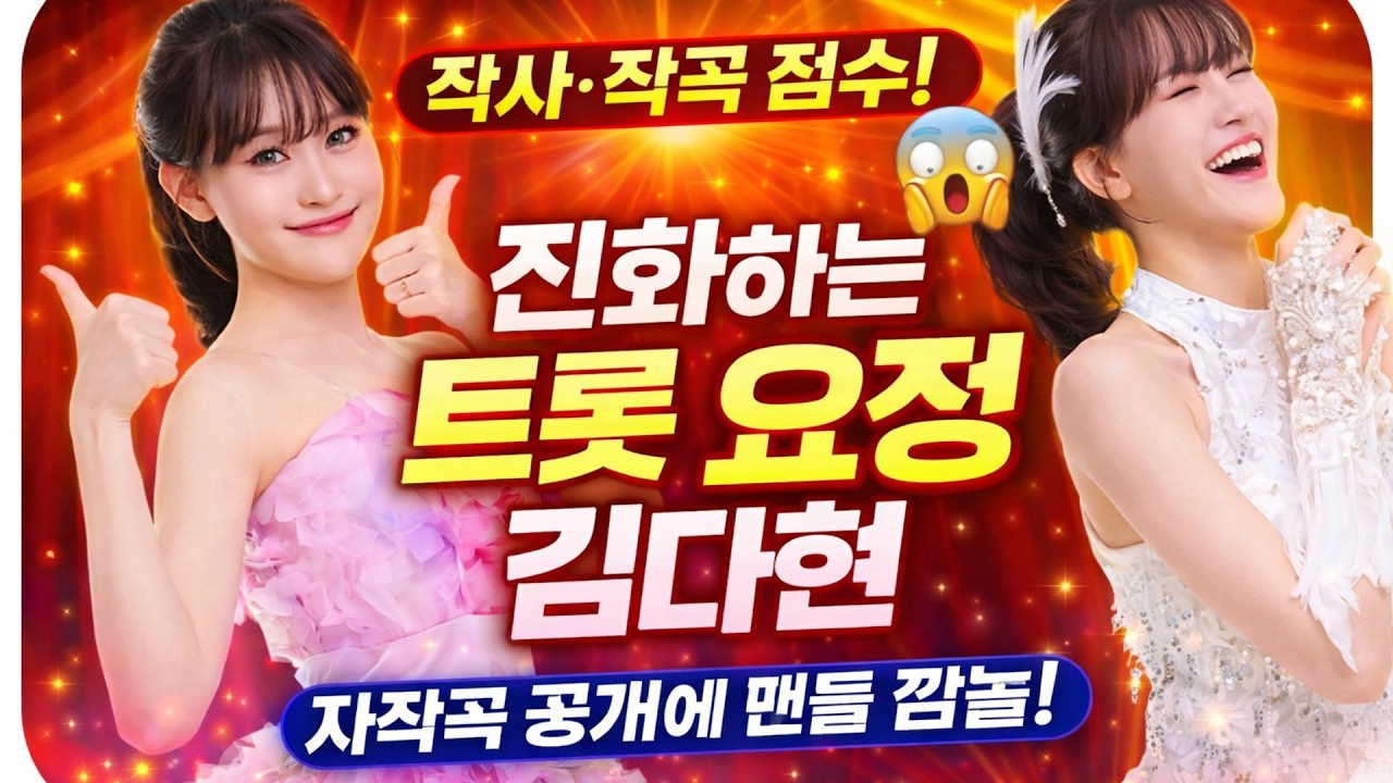 작사·작곡까지 접수했다! 😲 진화 멈출 줄 모르는 트롯 요정 김다현. “이게 진짜 실화야?” 김다현, 자작곡 공개에 팬들 충격